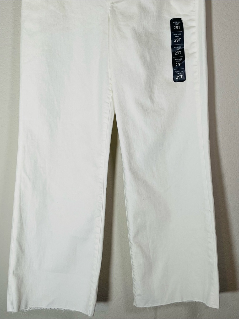 J Crew Fac NWT Tall Wide Leg Cropped Jeans in All Day Stretch Size 29T in White - Picture 6 of 15